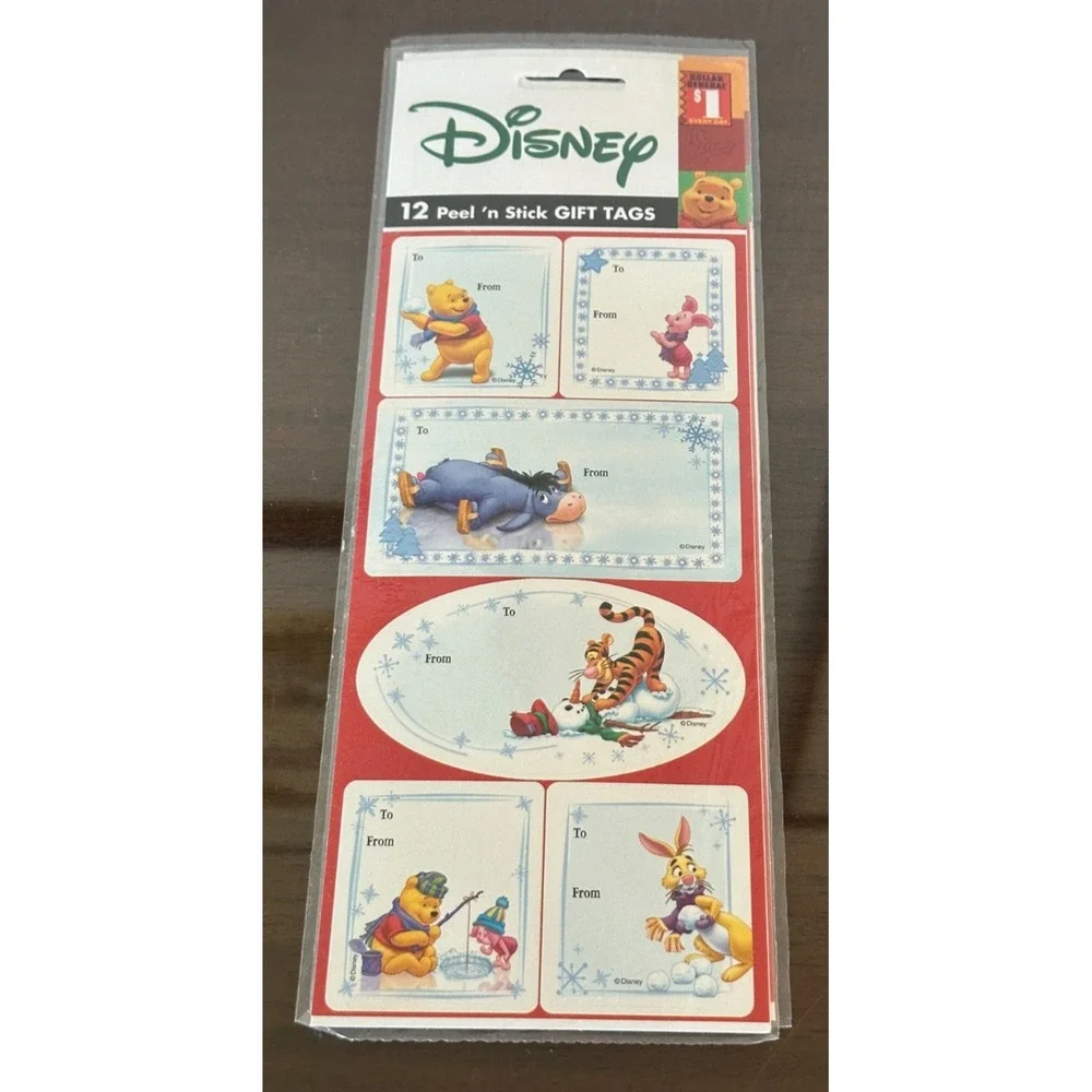 Vintage‎ 12 Winnie Pooh Christmas Gift Tags Paper Magic Group